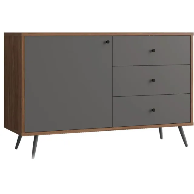 dressoir Felipe walnoot grijs Bruin | Grijs