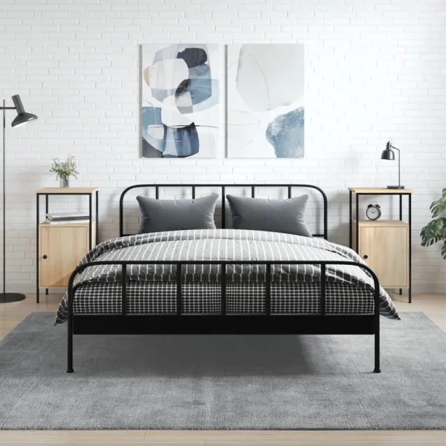 vidaXL Nachtkastjes 2 st 41x31x80 cm sonoma eikenkleurig, foto 2