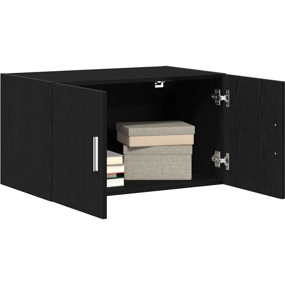 vidaXL Wandkast Zwart eiken 70 x 42.5 x 40 cm Bewerkt hout