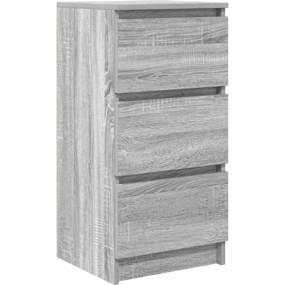 vidaXL Dressoir 37,5x35x76 cm bewerkt hout grijs sonoma eikenkleurig
