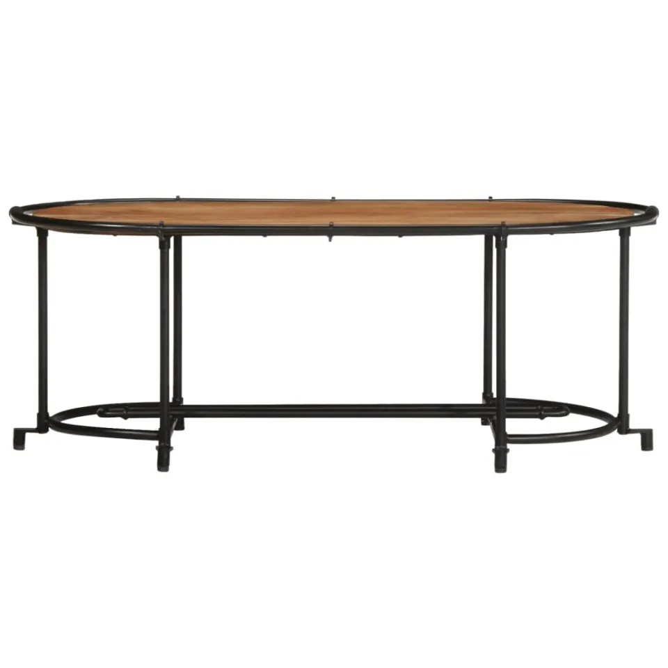 vidaXL Salontafel 110x55x40 cm massief acaciahout bruin, foto 2