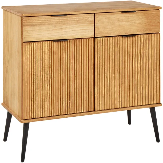 Beliani TIMMINS - Sideboard - Lichthout - Dennenhout Bruin