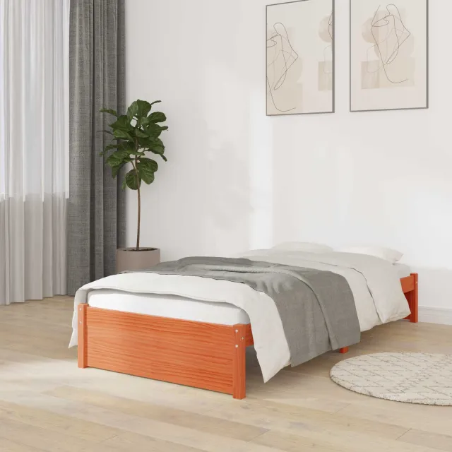 vidaXL Bedframe Massief dennenhout Bruin