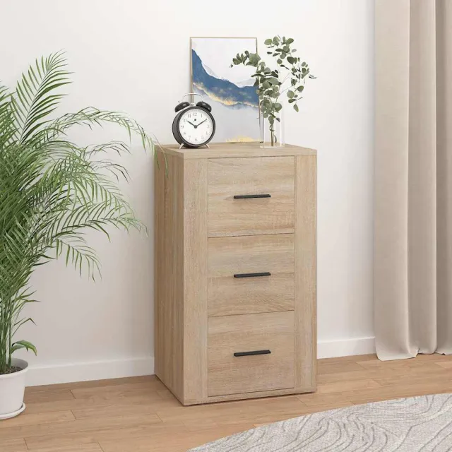 vidaXL Dressoir 40x33x70 cm bewerkt hout sonoma eikenkleurig, foto 2