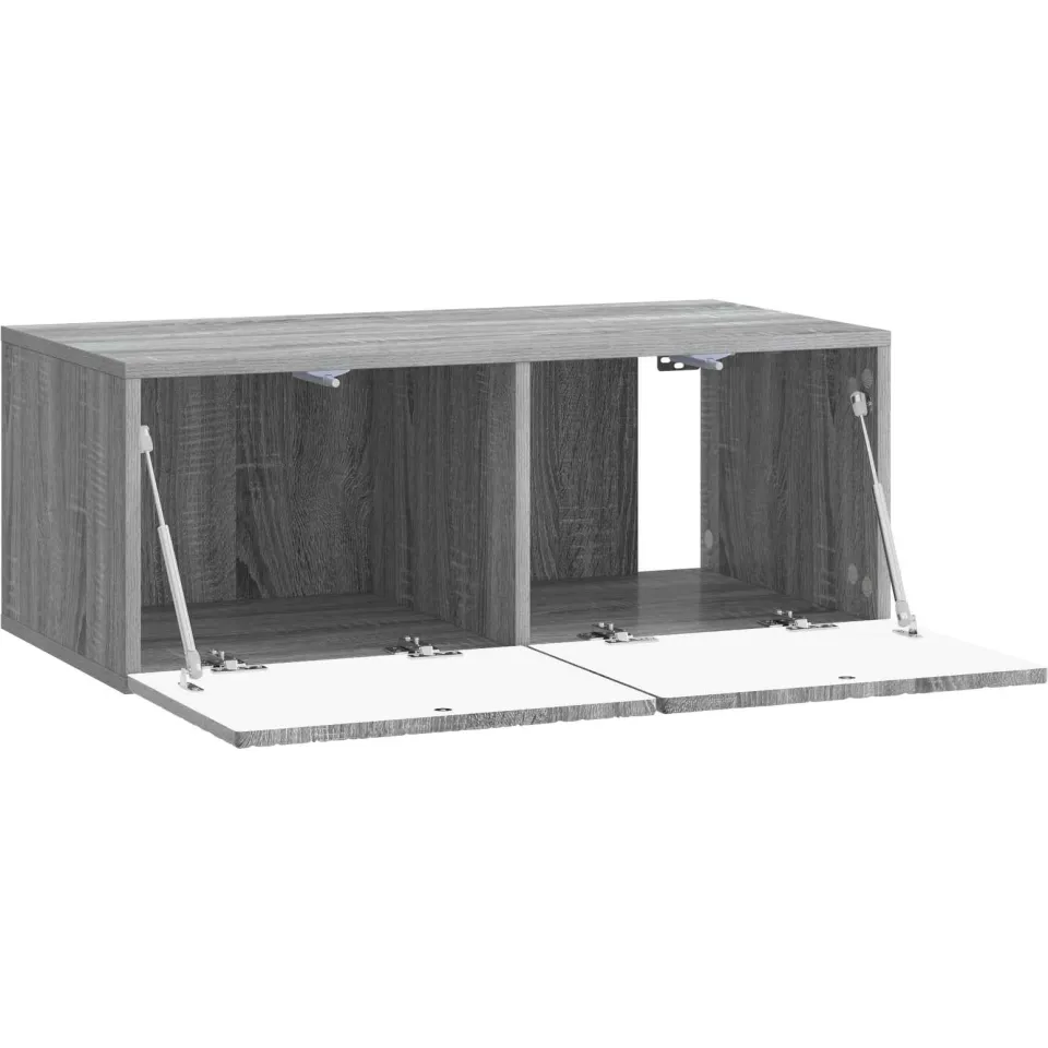 vidaXL Wandbeugel TV-kast 98 x 41 x 30 cm Grijs Sonoma Bewerkt hout, foto 4