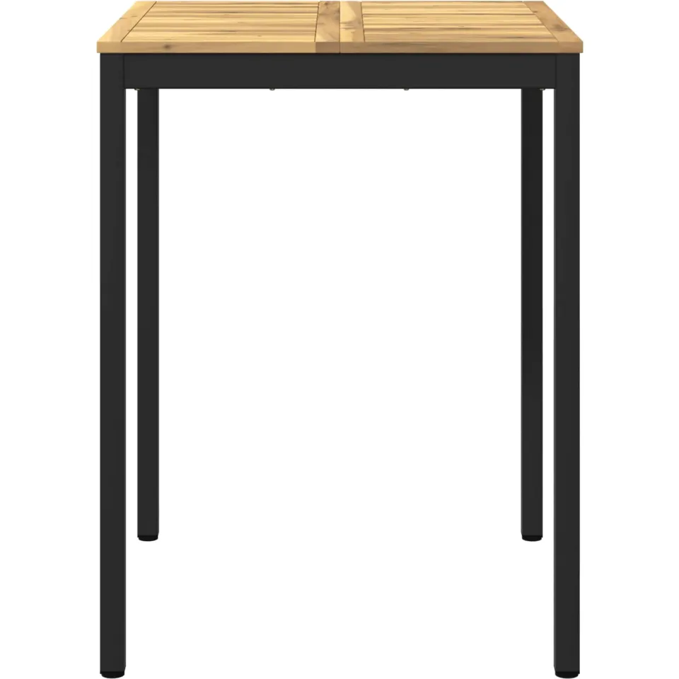 vidaXL Tuinbar Tafel NAARDEN Whitewash en zwart 80 x 80,5 x 105 cm Bruin