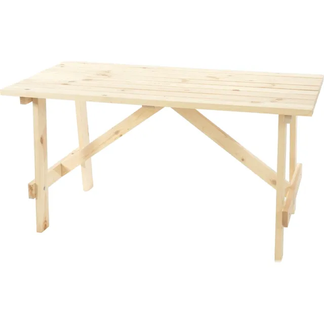Cosmo Casa Houten tuintafel Oslo 148x70 cm - Brouwerijkwaliteit - Massief - Natuur