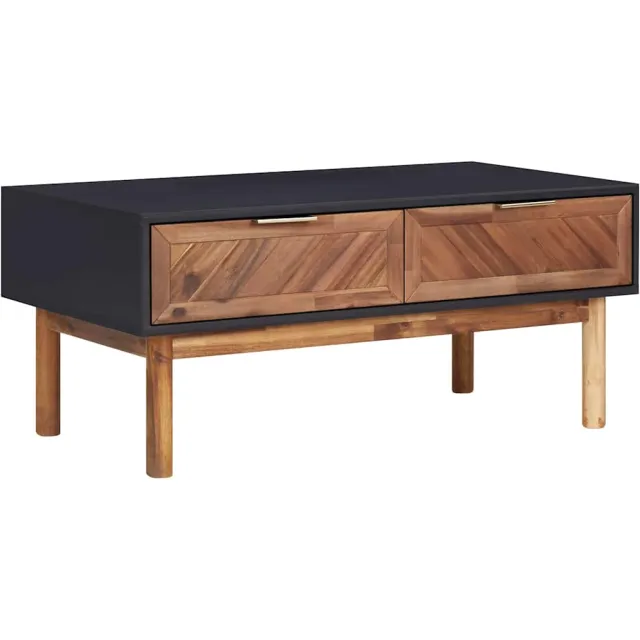 vidaXL Salontafel 90x50x40 cm massief acaciahout en MDF Bruin