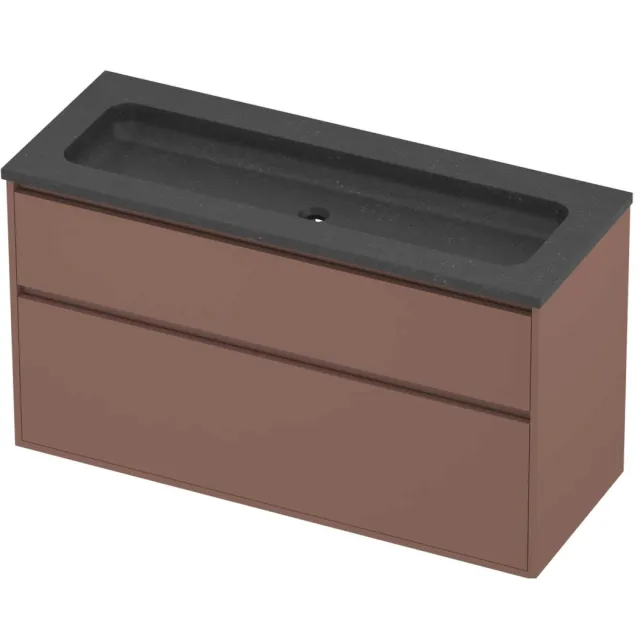 Proline Rollo Badmeubelset Hardsteen Elegant Centraal 120x46x67 cm Blue Stone Beauty Blush Rosé Goud