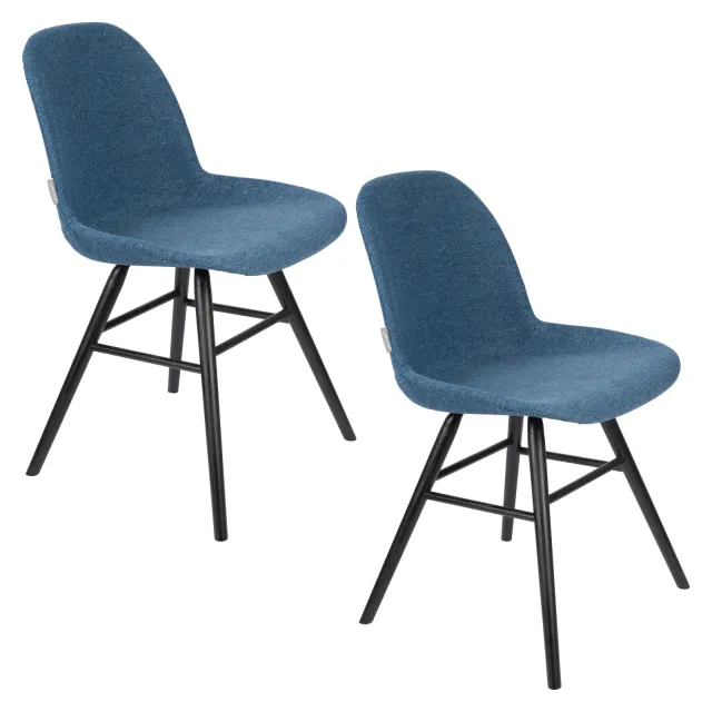 Zuiver Albert Kuip eetkamerstoel blauw