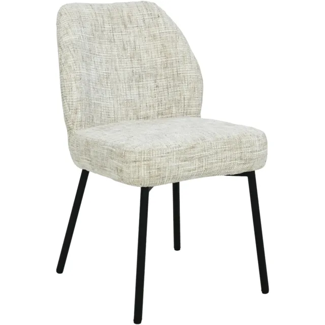 Livingfurn Eetkamerstoel Tess Cream - Set van 2 Beige