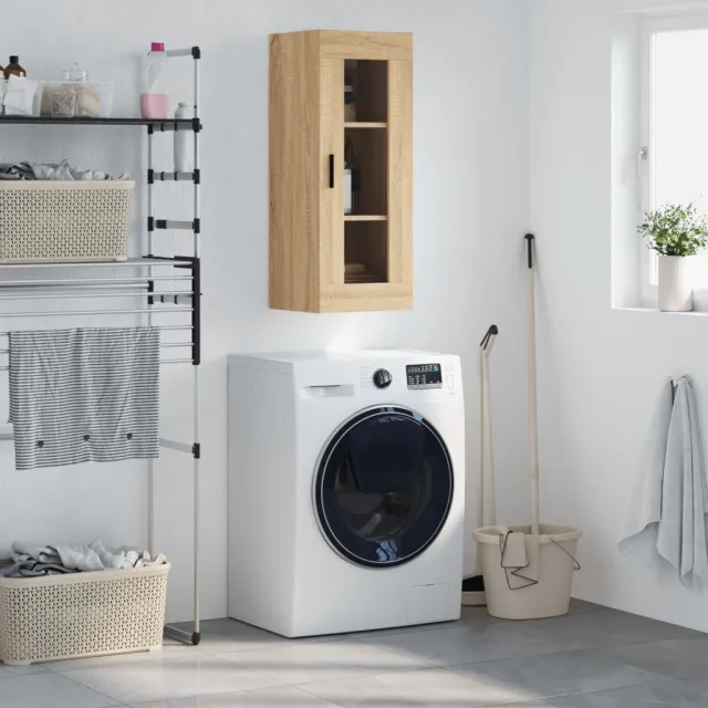 vidaXL Wandkast 34,5x34x90 cm sonoma eikenkleurig Bruin