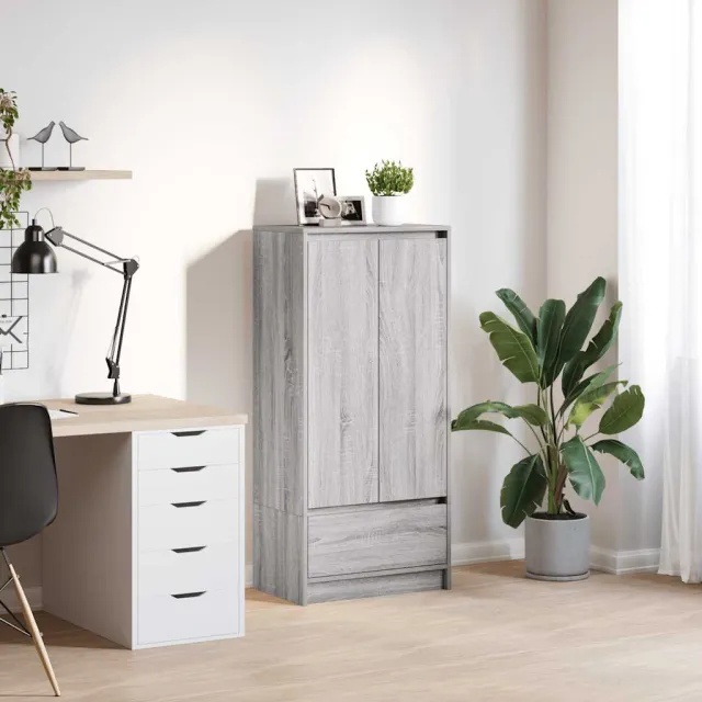 vidaXL Kast met lade 55,5x34x119,5 cm spaanplaat grijs Sonoma, foto 2