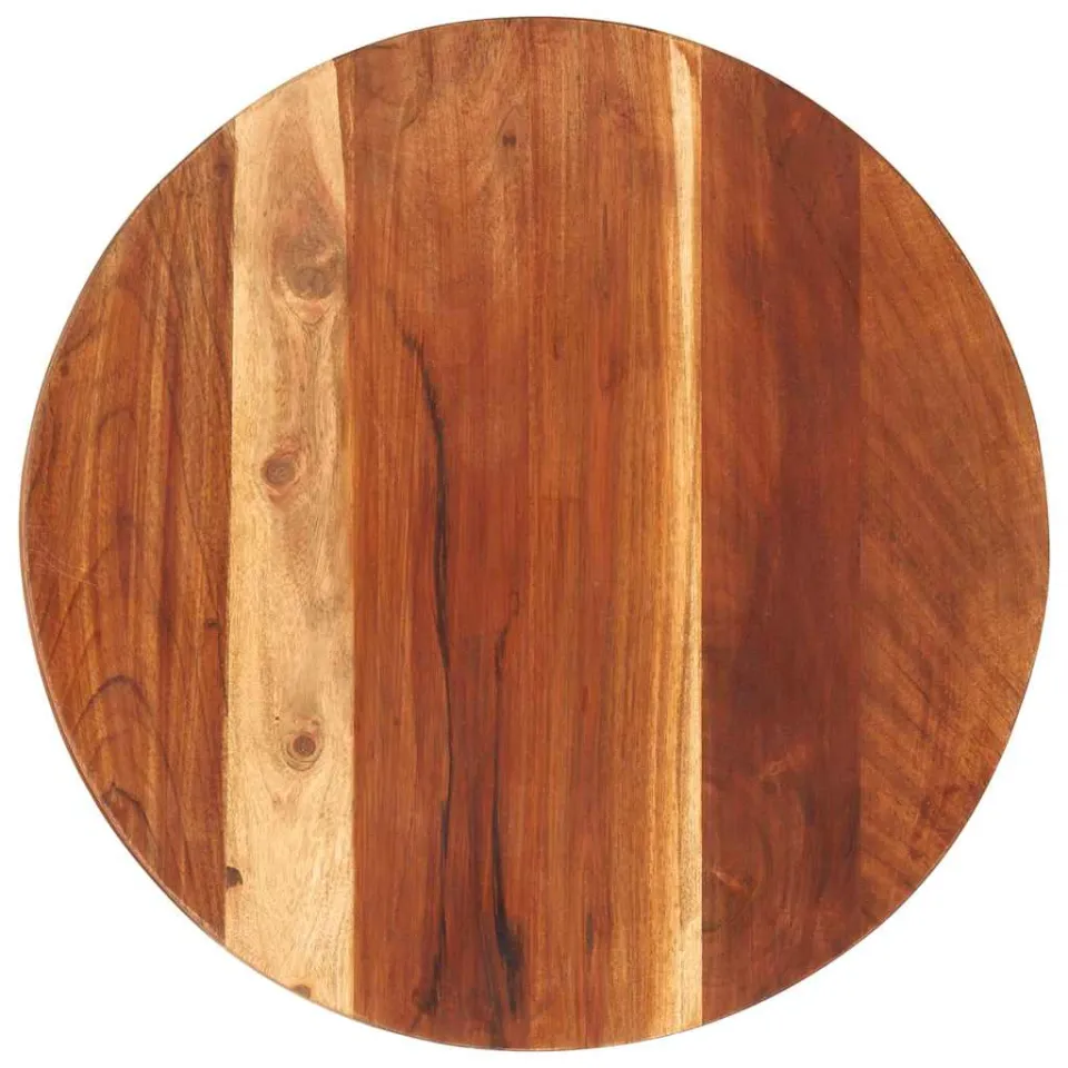 vidaXL Tafelblad rond 25-27 mm 40 cm massief acaciahout bruin, foto 2
