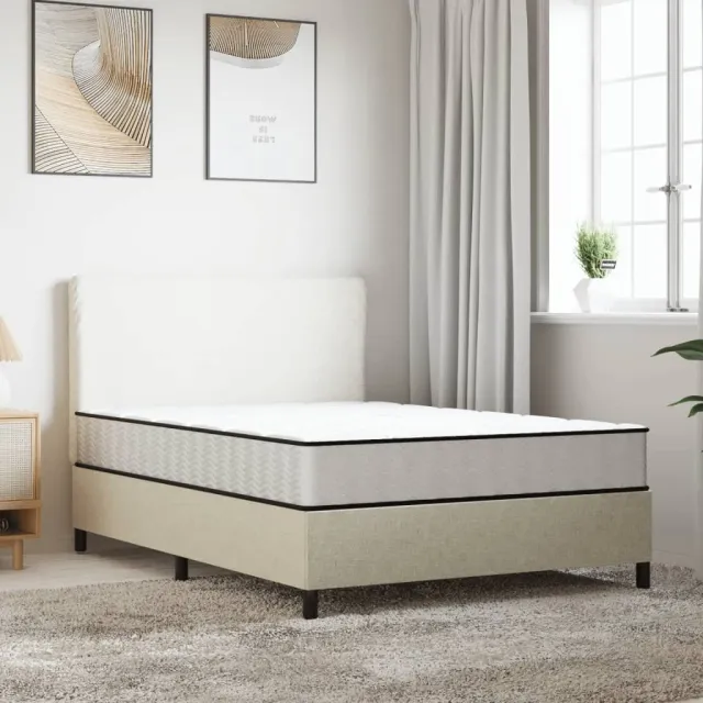 vidaXL Schuimmatras middelzacht 100x200 cm wit