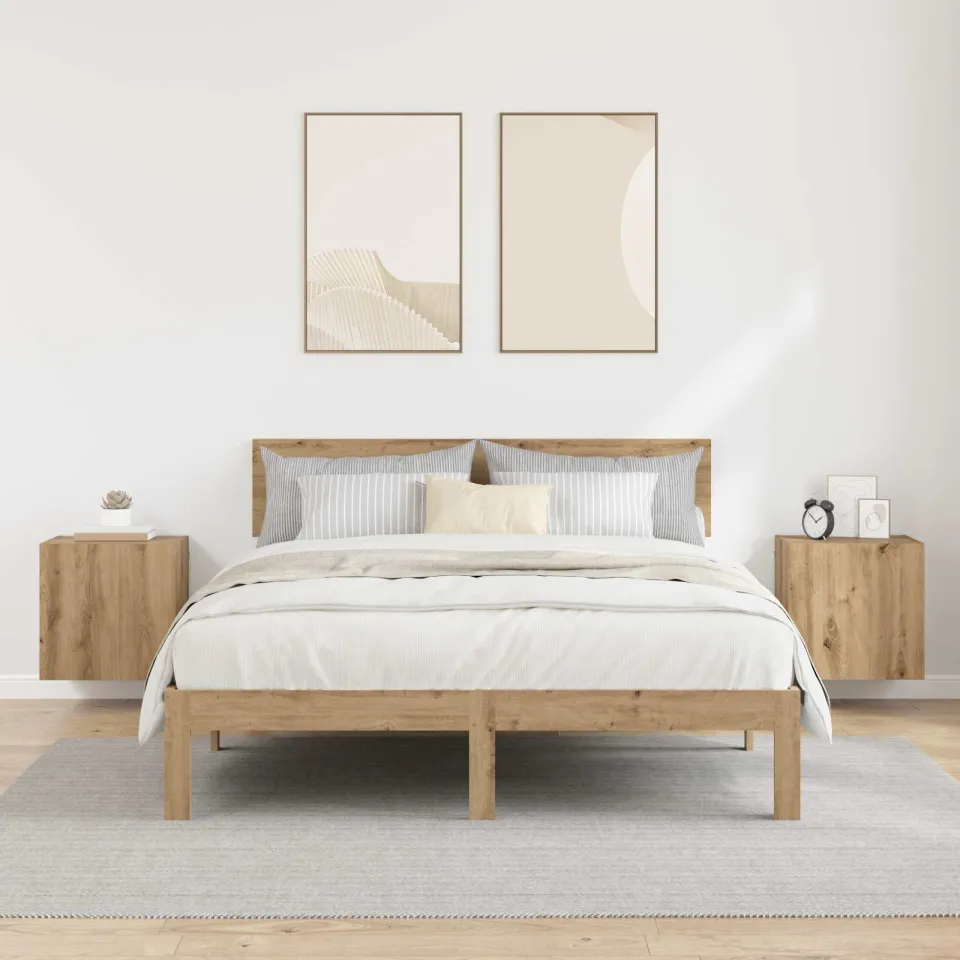 vidaXL TV Wandkasten 2 st Artisan Eiken Bewerkt hout, foto 4
