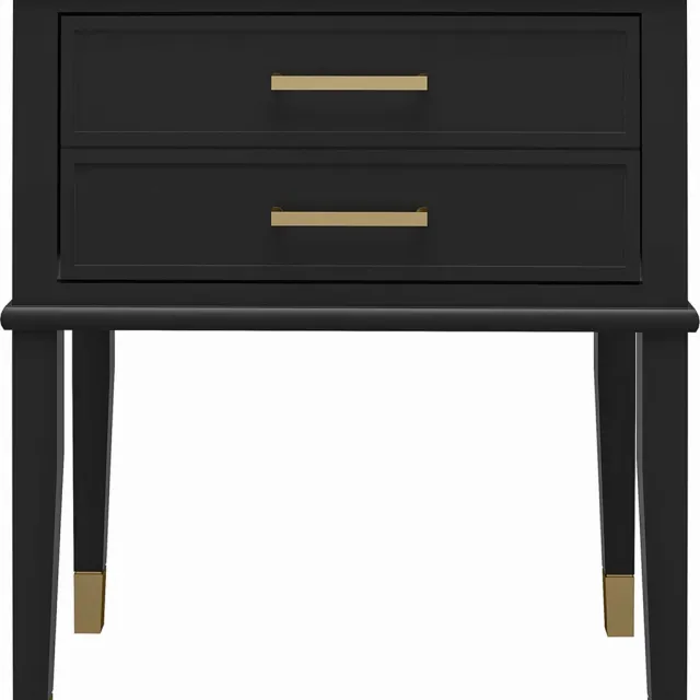 I.T.T. Westerleigh-Endtable met 1 lade in MDF zwart