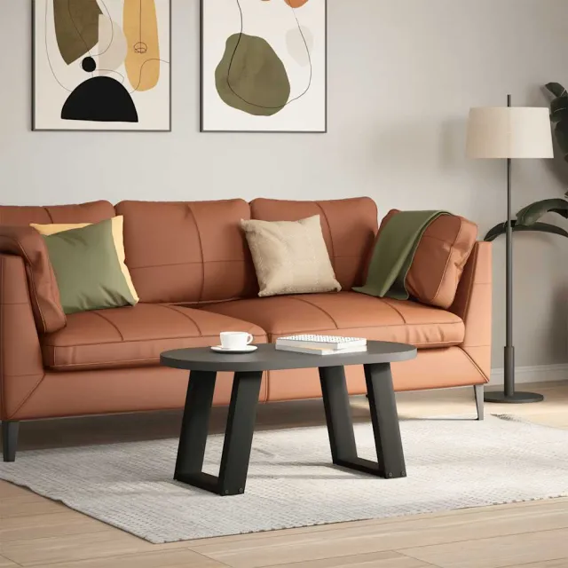 vidaXL Salontafelpoten 2 st U-vormig 28x(42-43) cm staal zwart