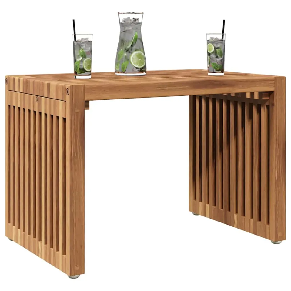 vidaXL Tuin Bijzettafel Bruin 50 x 32,5 x 35 cm Massief Teakhout