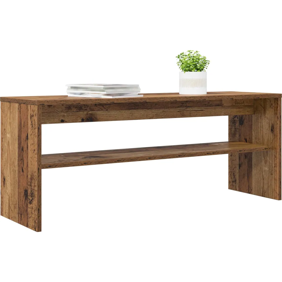 vidaXL TV-kast 100 x 30 x 40 cm Oudhout Bewerkt hout Bruin