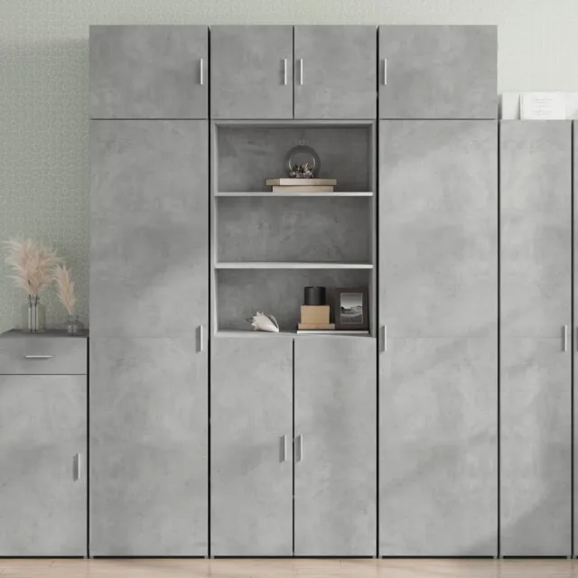 vidaXL Hoge kast 70x42,5x185 cm bewerkt hout betongrijs grijs