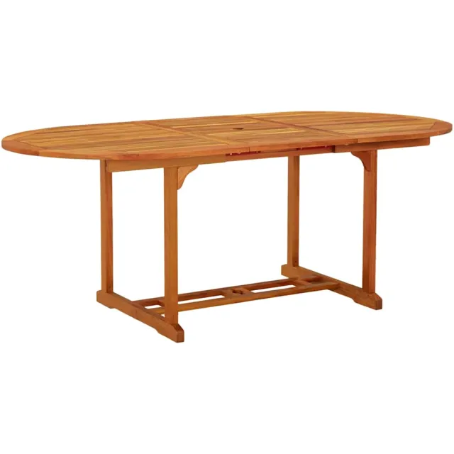 vidaXL Tuintafel 200x100x75 cm massief eucalyptushout Bruin