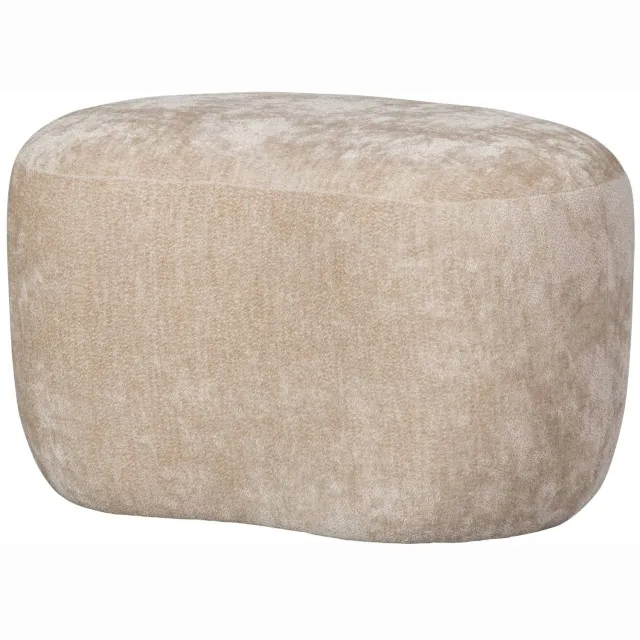 WOOOD Popular Organische Poef - Polyester - Taupe - 43x73x49, foto 2