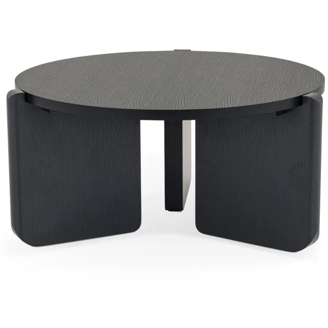 IDIMEX Salontafel KALI rond 80 cm – Zwart