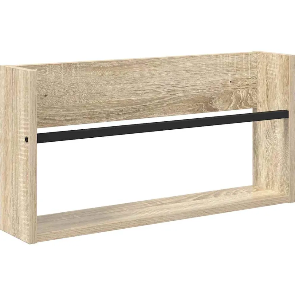 vidaXL Tijdschrift Rek Sonoma Eiken 60 x 12 x 30 cm Bewerkt hout, foto 3