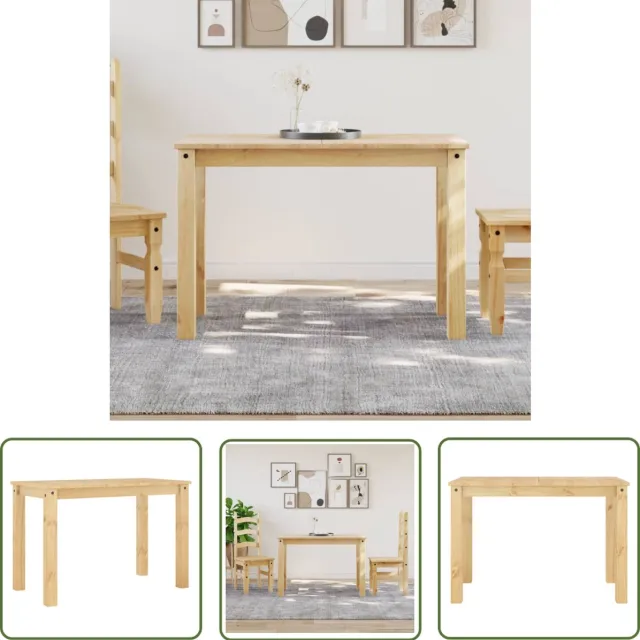vidaXL Eettafel - Panama - 112x60x75 - cm - massief - grenenhout Bruin