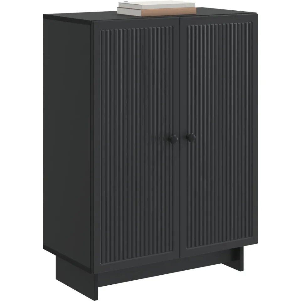 vidaXL Dressoir Zwart 66 x 34,5 x 90 cm Bewerkt hout