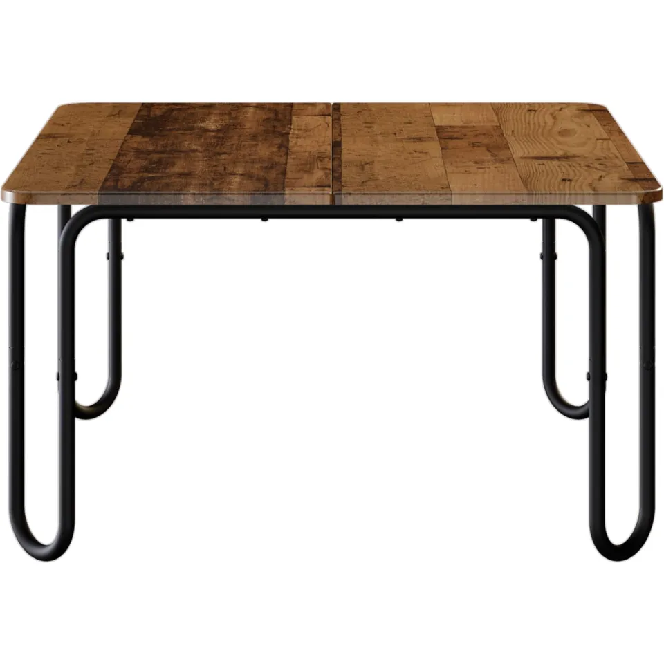 vidaXL Salontafel Oud hout 100 x 100 x 45 cm Bewerkt hout Bruin