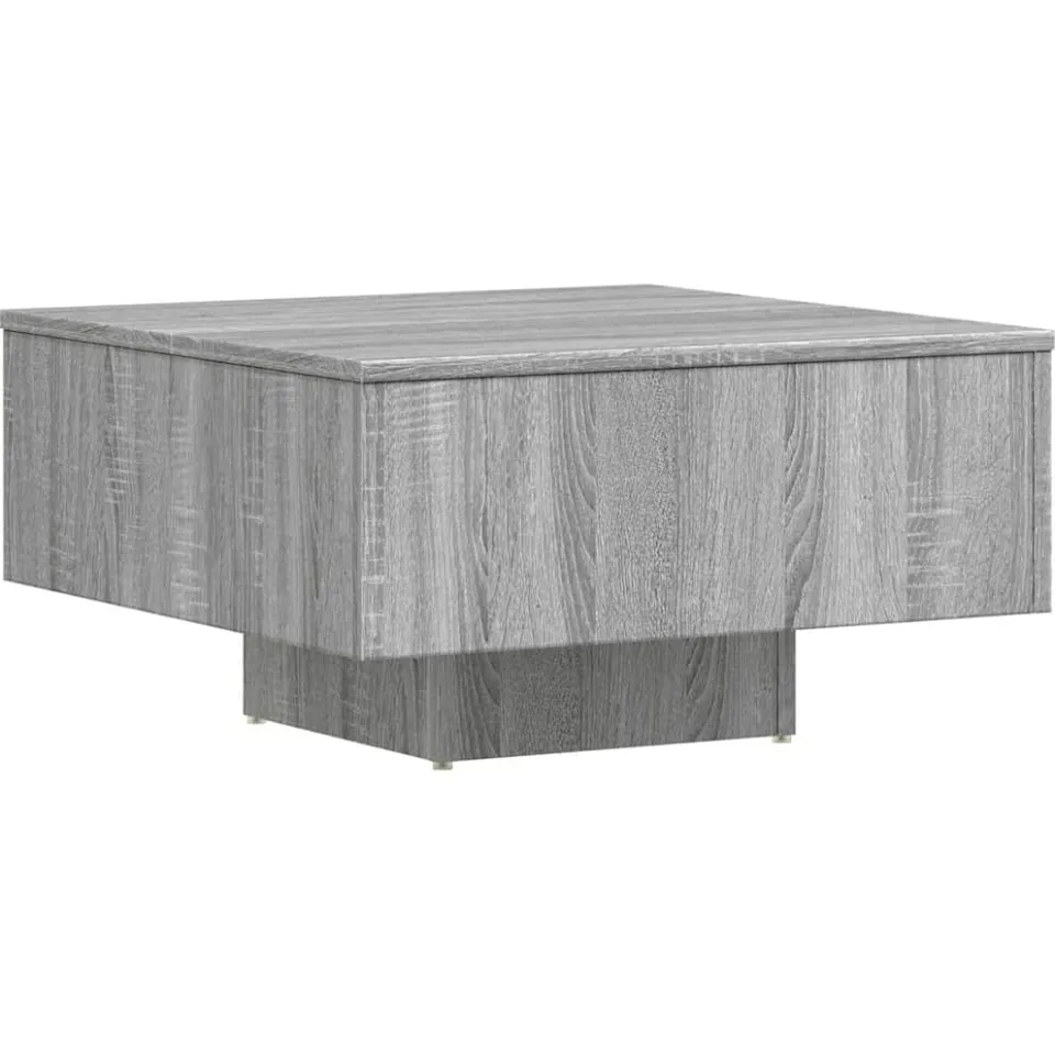 vidaXL Salontafel 60x60x31,5 cm bewerkt hout grijs sonoma eikenkleurig, foto 4