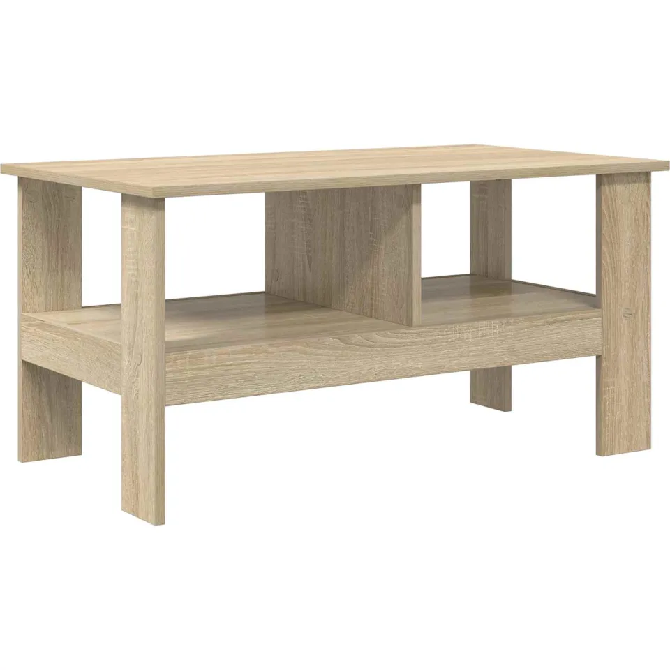 vidaXL Salontafel Sonoma Eiken 90 x 50 x 45 cm Bewerkt hout Bruin