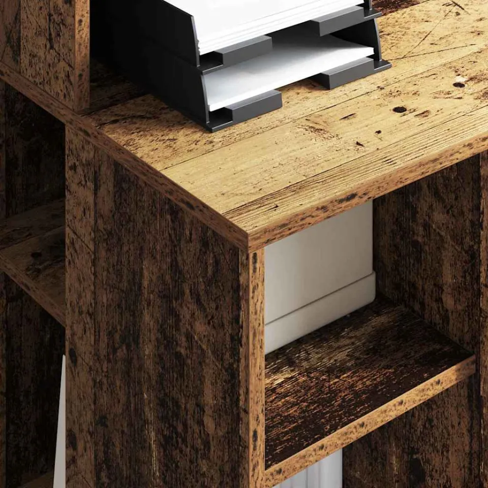 vidaXL Bureau Oud Hout 90 x 48 x 101,5 cm Bewerkt hout bruin, foto 4