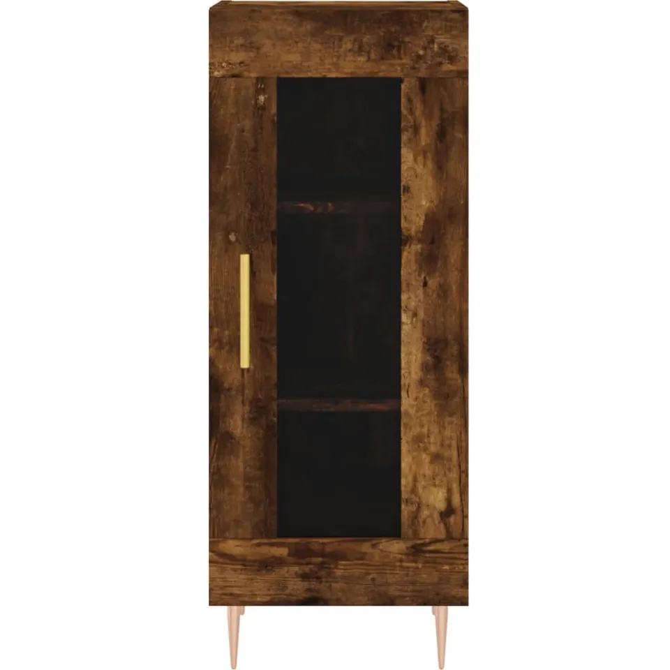 vidaXL Dressoir 34,5x34x90 cm bewerkt hout gerookt eiken Bruin