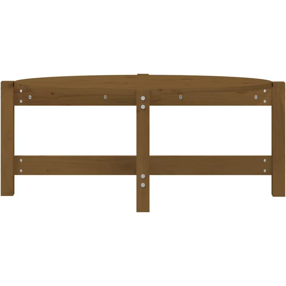 vidaXL Salontafel 87x48x35 cm massief grenenhout honingbruin bruin, foto 4