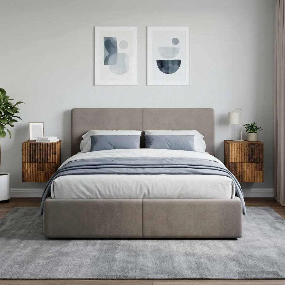 vidaXL Wandbeugel Bedkast 2 st Oud hout 33 x 34,5 x 40 cm Bewerkt hout bruin, foto 4
