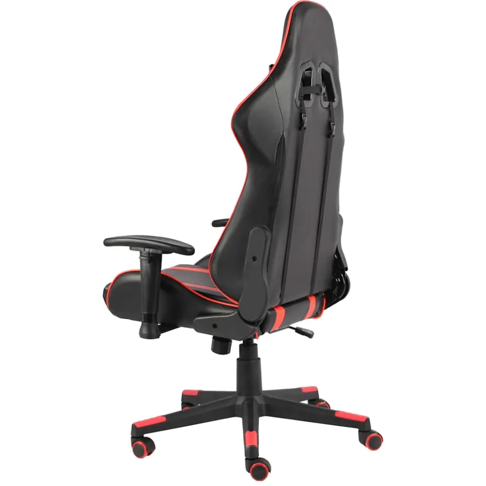 vidaXL Gamestoel draaibaar PVC rood, foto 3