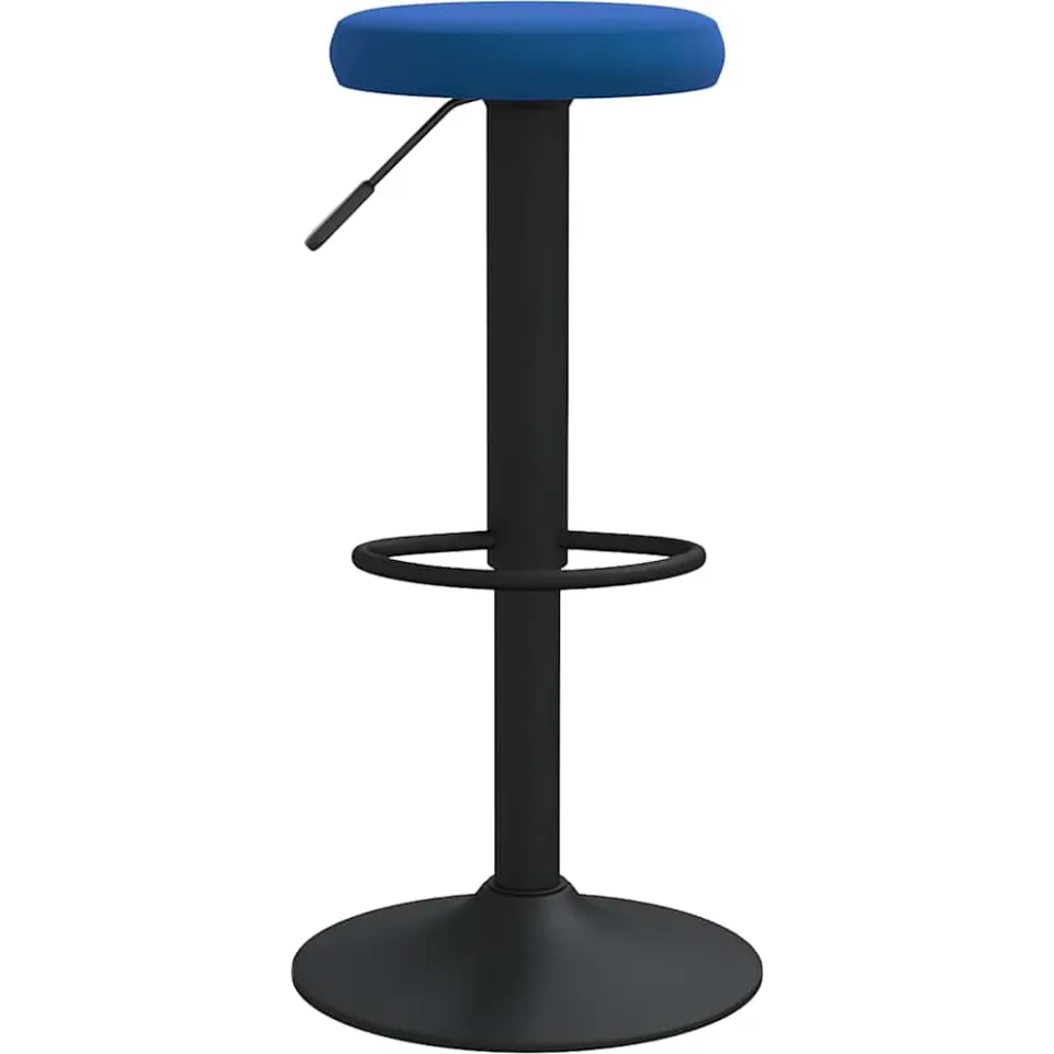 vidaXL Barkrukken 2 st fluweel blauw