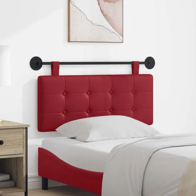 vidaXL Hangend hoofdbord Kunstleer Rood