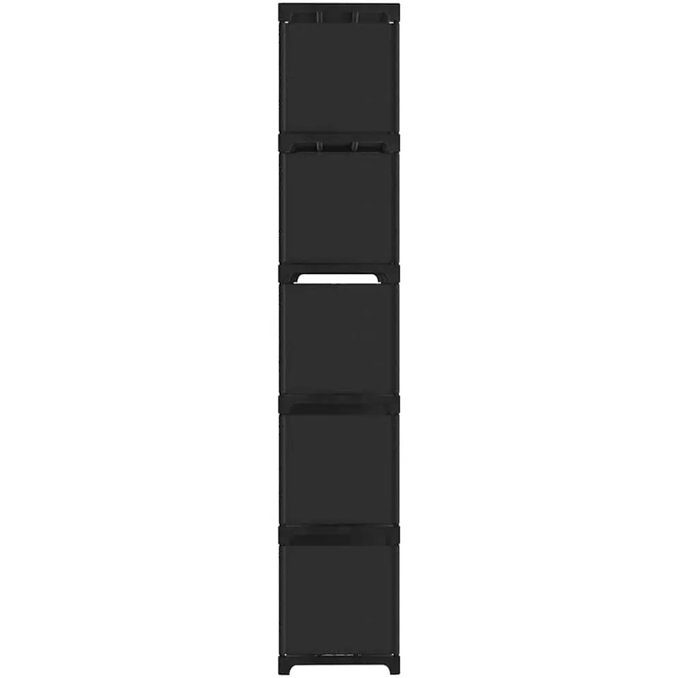 vidaXL Kast met 15 vakken 103x30x175,5 cm stof zwart, foto 3