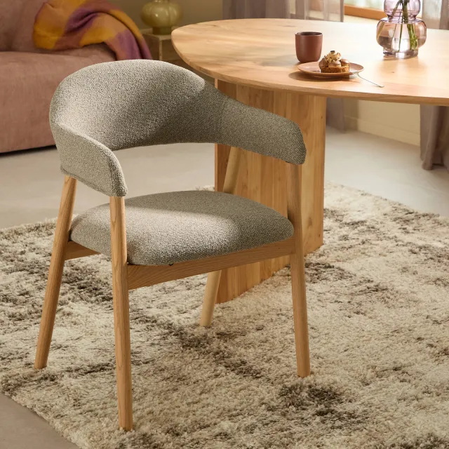 NOUS Living Myra eetkamerstoel taupe, foto 2