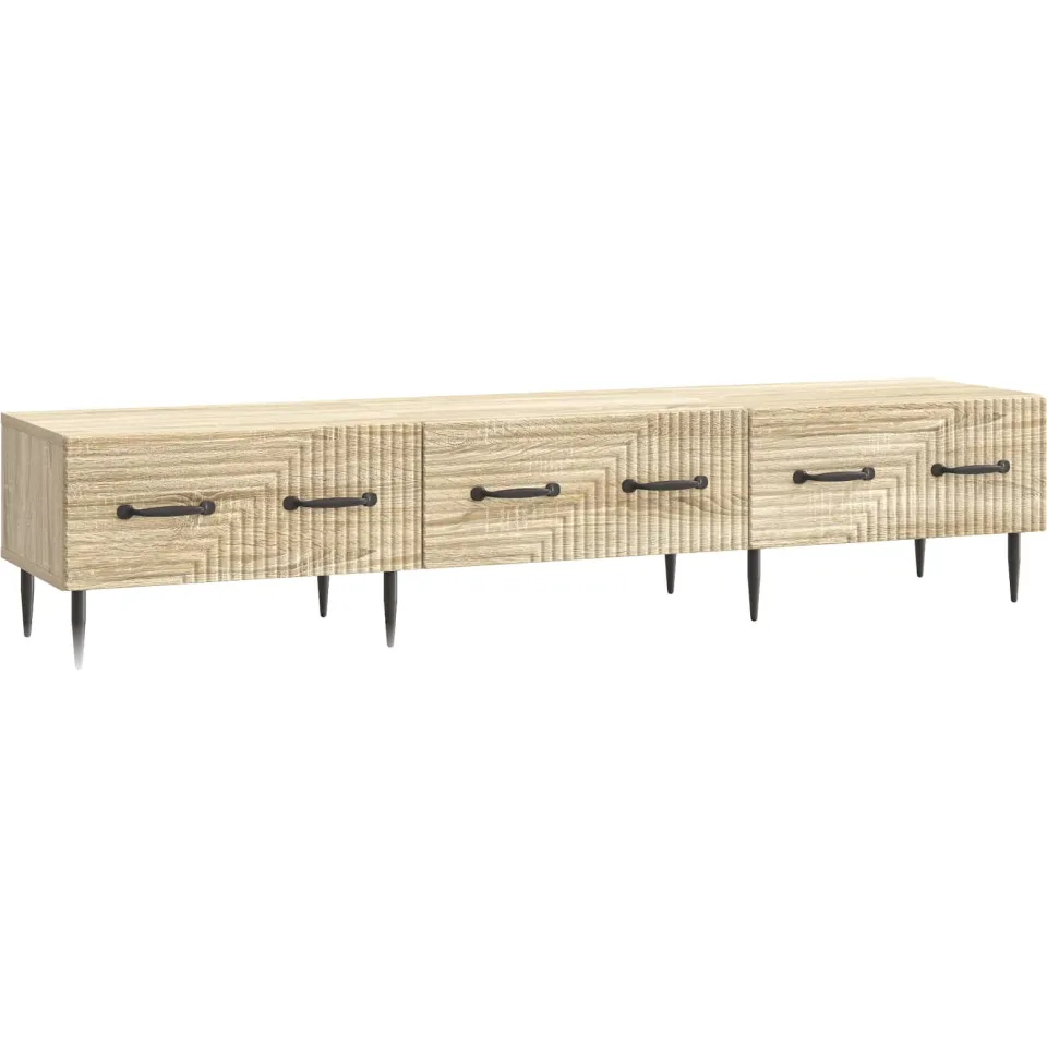 vidaXL TV-kast met lade Sonoma Eiken 147 x 34,5 x 30 cm Bewerkt hout Bruin