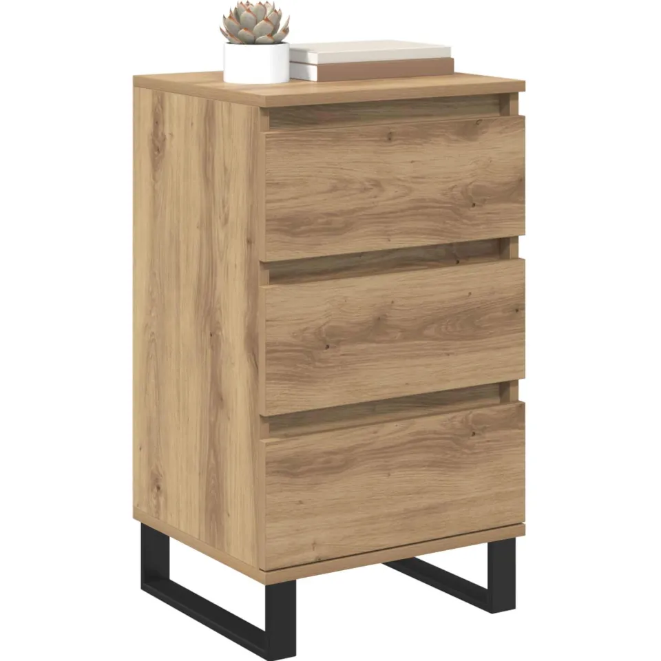 vidaXL Dressoir artisanaal eikenkleurig Bewerkt hout Bruin
