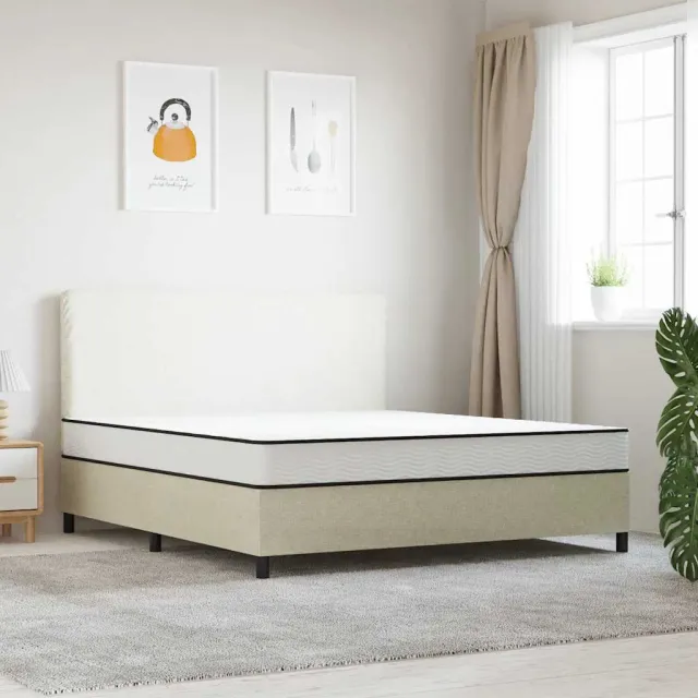 vidaXL Binnenveringmatras middelhard 180x200 cm wit