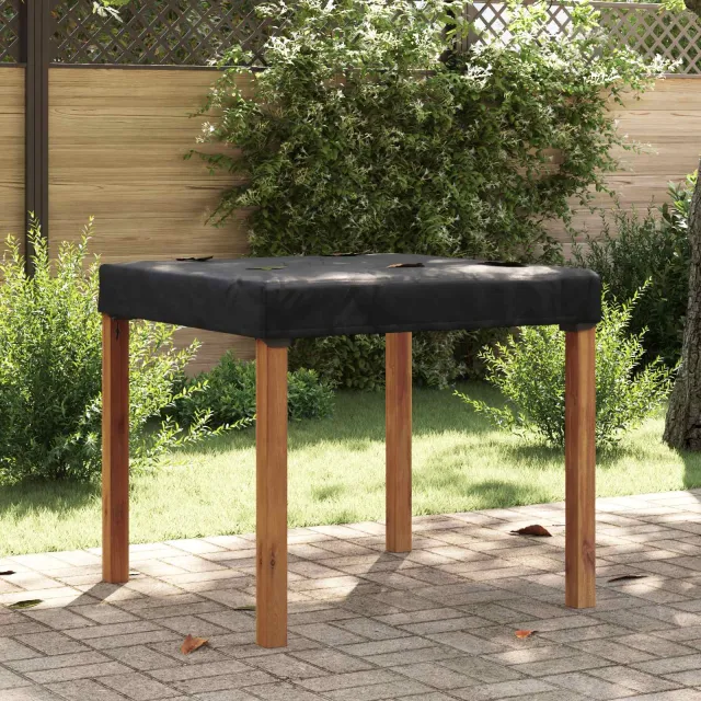 vidaXL Tafel Dek 112 x 112 x 15 cm Vierkant Waterdicht Zwart