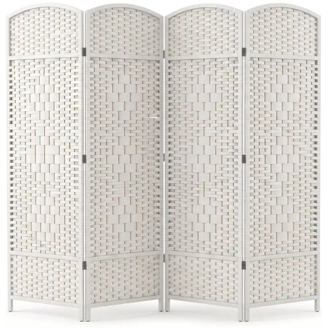 IvoQ Opvouwbaar Kamerscherm - 4 Panelen - 170 x 160 cm - Wit
