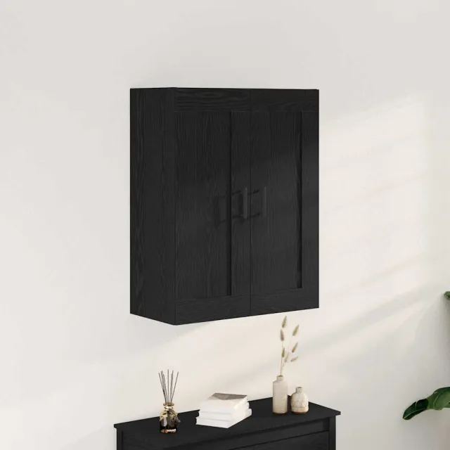 vidaXL Wandkast Zwart Eiken 69,5 x 34 x 90 cm Bewerkt hout, foto 2