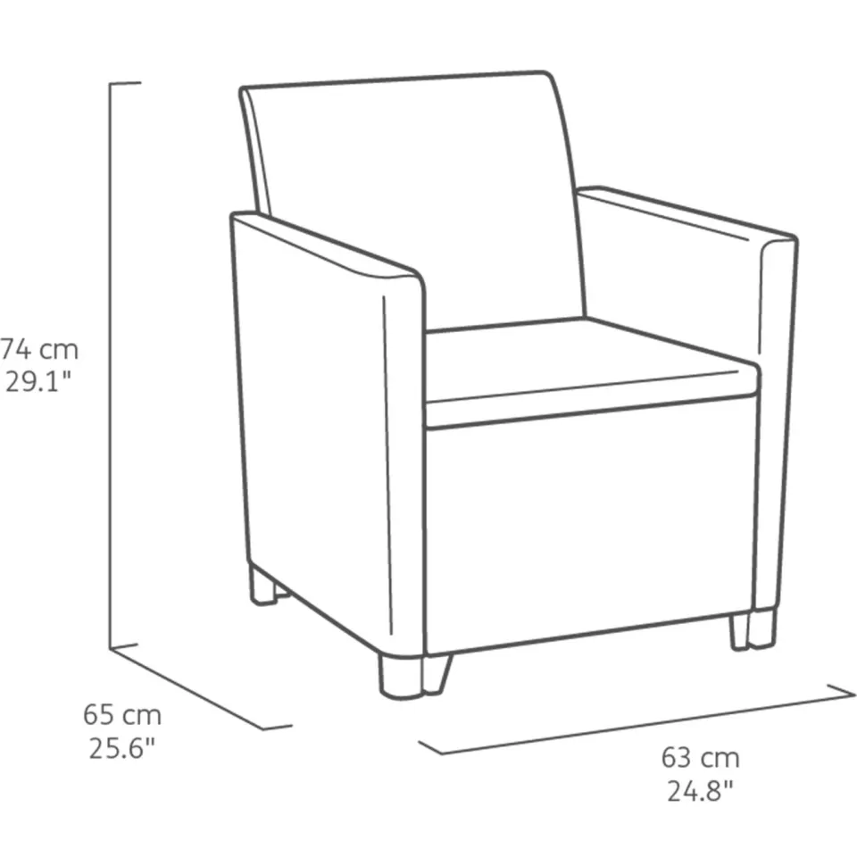 Keter loungeset Claire antraciet, foto 4
